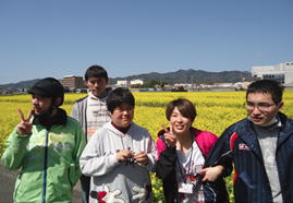 野外活動　菜の花見物