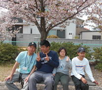 野外活動　桜見物